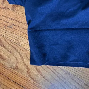 Aerie Offline Navy Crop Workout Shirt thumbnail 3