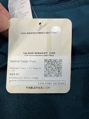 Fabletics NWT Midnight Wave Teal High Waisted Hybrid Cargo Pants Size Small thumbnail 12