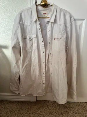 Levi's Jean button-up. Western, cowboy, country, barn utility thumbnail 2