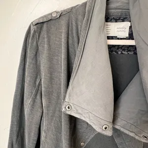 Anthropologie Saturday Sunday grey moto jacket size M thumbnail 2