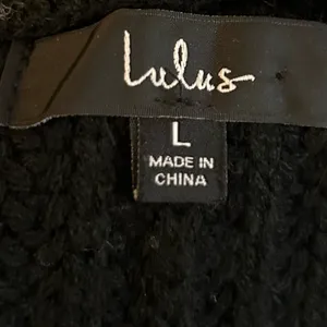 Lulus Black Cowl Neck Cable Knit‎ Long Sleeve Sweater Size Large thumbnail 3