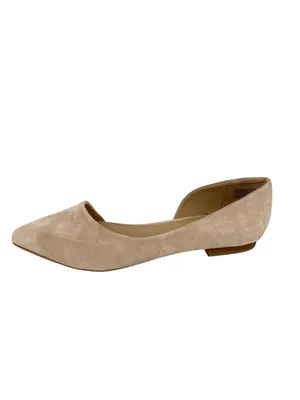 Steve Madden Audriana Beige Suede Pointed-Toe D'Orsay Flats Size 9 Quiet Luxury thumbnail 2