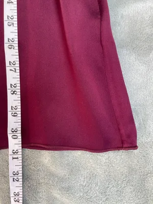 Aritzia Sunday Best 100% silk Square-Neck Babydoll Dress Burgundy wedding guess thumbnail 8