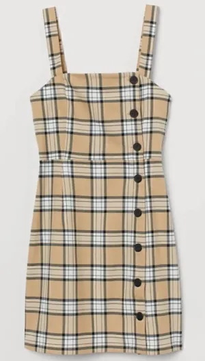 H&M Divided Plaid Pinafore Dress thumbnail 1