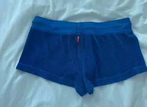 Hard Tail Low Rise Terry Shorts Blue thumbnail 4