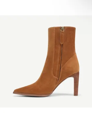 Franco Sarto "Appia" saddle Brown Suede Heeled dress Boots bootie NIB 8.5 thumbnail 4