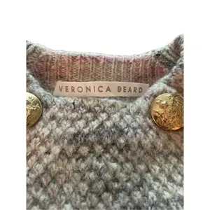 Veronica Beard Adelaide Crew Neck Full Sleeve Sweater S Merino wool/ Alpaca Gray thumbnail 7
