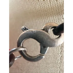 Handcrafted Sterling Silver Smoky Quartz & Peacock Pearl Leather Cord Necklace thumbnail 4