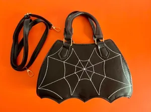 Spider Web Crossbody Bag (6335)🕷️ Black thumbnail 1