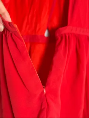 Foreign Exchange Red Chiffon Fit-and-Flare Dress‎ thumbnail 7