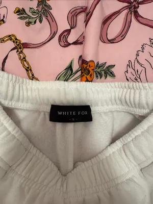 White Fox With Love Lounge Shorts White thumbnail 4