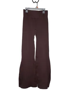 High Waisted Dark Brown Flare Yoga Leggings thumbnail 5