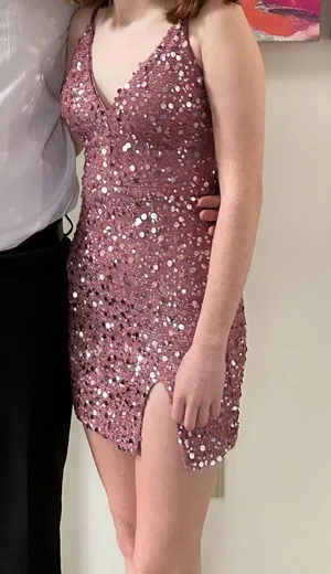 Dillard's V-neck Sequin Dress thumbnail 4