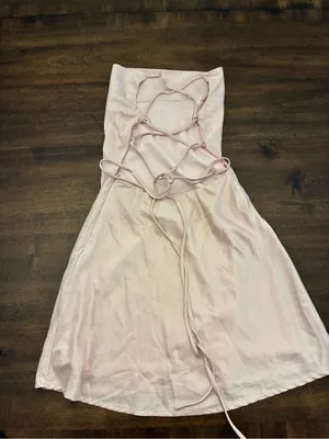 Princess Polly Dress Women’s 2 Strapless Tie Pink Mini Stain thumbnail 2