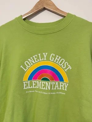 LONELY GHOST Sweatshirt Size XL Elementary Green Sweater thumbnail 3