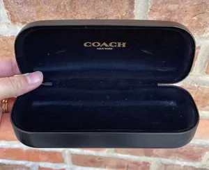 Coach clamshell Sun Glass Case black hardshell thumbnail 1