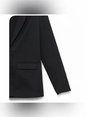 H&M Divided Women’s Long Sleeve Single Breasted One Button Black Blazer Size 4 thumbnail 8
