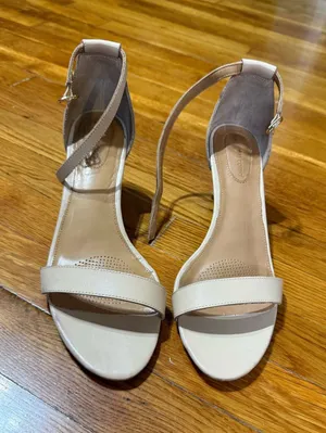 Corso Como kitten heel sandal with ankle strap in nude leather thumbnail 1