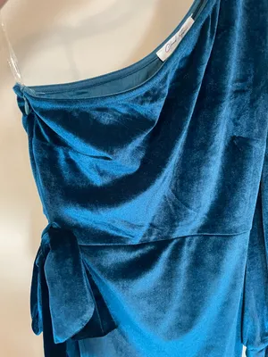 Teal One Shoulder Mini Dress thumbnail 4