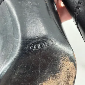 Tods Kitten Heel Pumps Womens‎ 36 Black Leather Suede Pointed Toe Office Siren thumbnail 13