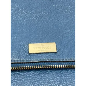 Kate Spade Crossbody Bag Womens Medium Blue Leather Zip Front Adjustable Strap thumbnail 2