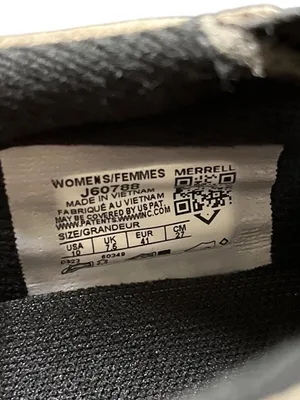 Merrell Duel Density wms gray black leather suede moc shoes sz 10 SKU 10-707 thumbnail 6