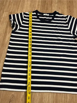 rag & bone Navy and White Striped Crew Neck Tee thumbnail 4
