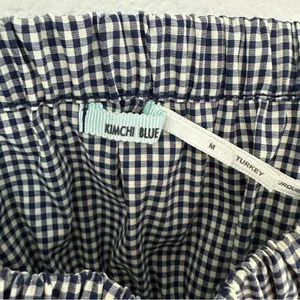 Kimchi Black Navy & white gingham crop top thumbnail 3