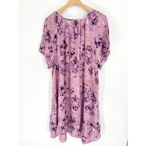 Evans/Avenue Plus Size Dress 26/28 3X 4X EUC Boho Tired Ruffle Pink‎ Purple thumbnail 3
