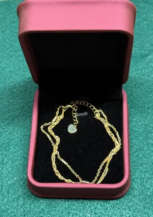 Gold Bracelet Womens Double Layer Chain Heart Charm Adjustable Jewelry NEW‎ thumbnail 1