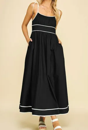 PINCH Contrast Strap Maxi Dress Size L. NWT thumbnail 2