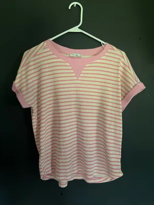 Staccato Baby Pink Striped Top thumbnail 2