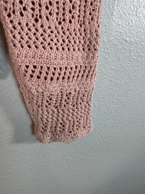 Wilfred Pink Crochet Cardigan Sweater Womens S Aritzia Girly Coquette Barbie thumbnail 9