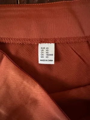 Satin Midi Skirt Brown Size XS thumbnail 5