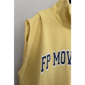 Free People Victory Mock Neck Sleeveless Sweatshirt Yellow Women's Size Large thumbnail 7