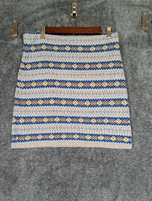 Polo Ralph Lauren Silk Cotton Fair Isle Sweater Skirt Equestrian Nordic Cottage thumbnail 6