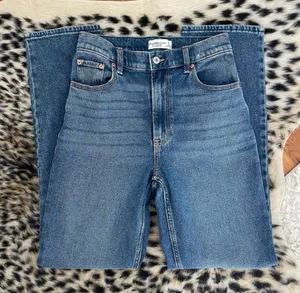 Abercrombie Dark Wash The 90s Straight Ultra High Rise Jeans thumbnail 1