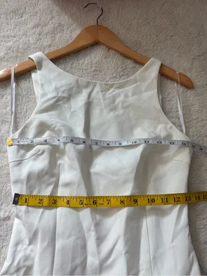 Lulus Superb Aura White Ruffled Drop Waist Mini Dress Size Small Classic Bridal thumbnail 7