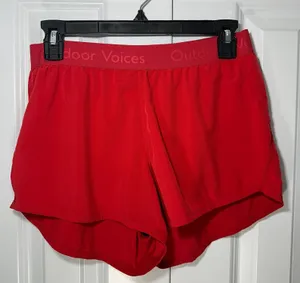 Outdoor Voices Running Shorts Womens Small Red Relay 3" Athletic Gym Workout thumbnail 1