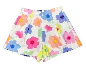 NWT White Fox Sunshine On My Mind Shorts‎ White Multicolor Floral Size Small thumbnail 1