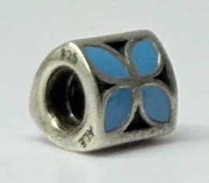 Pandora 790437EN01 Sterling Silver & Blue Black Enamel 925 ALE "Bluet" Charm thumbnail 1