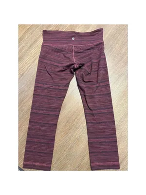 Lululemon Wunder Under High Rise Crop Leggings Red Size 6 Women's Activewear thumbnail 9