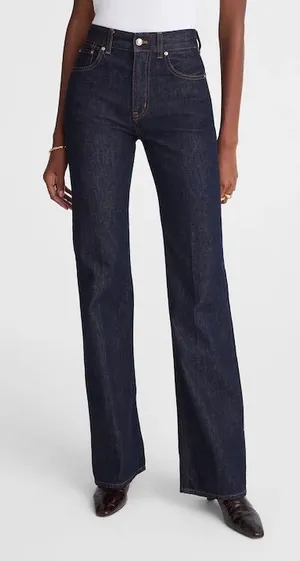 NWT Madewell Women’s Petite Vintage Flare Jean Rinse Wash Rigid Size 26P thumbnail 1