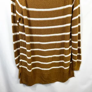 Old Navy XL Sweater Mustard Striped Crew Raglan Academia‎ Fall Knit Office 214 thumbnail 6