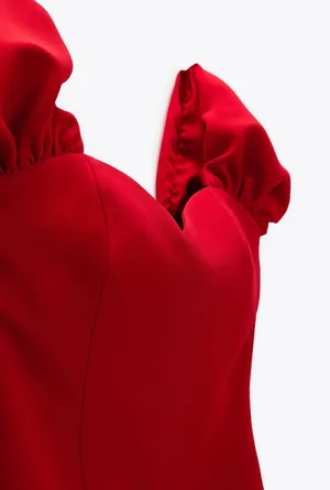 ZARA Red Sweetheart Dress thumbnail 8