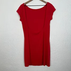 Free People Beach Rosalia Low Back Mini Dress Red Size XL thumbnail 3