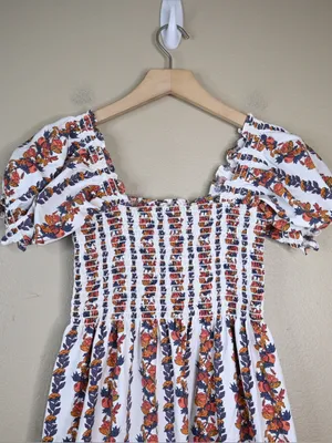 O.P.T. One Pretty Thing Women's M Daphne Floral Smocked Midi Dress NEW thumbnail 4