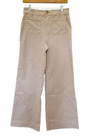 Loft Tan Palmer Wide Leg Corduroy Pants Sz 4P thumbnail 1