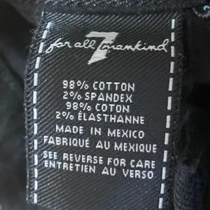 7 For All Mankind Paxtyn Black Distressed High Waist Bootcut Denim Jeans Size 30 thumbnail 5