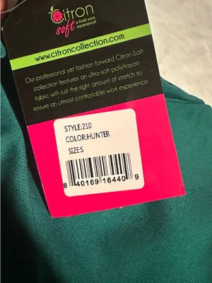 Citron women scrub hunter color pants size S thumbnail 7